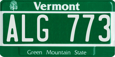 VT license plate ALG773