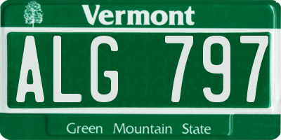 VT license plate ALG797