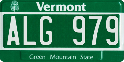 VT license plate ALG979