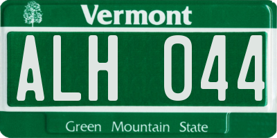 VT license plate ALH044