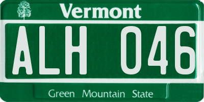 VT license plate ALH046