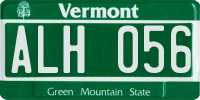 VT license plate ALH056