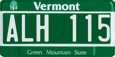 VT license plate ALH115