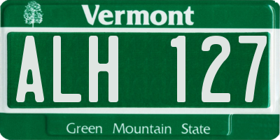 VT license plate ALH127