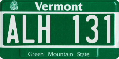 VT license plate ALH131