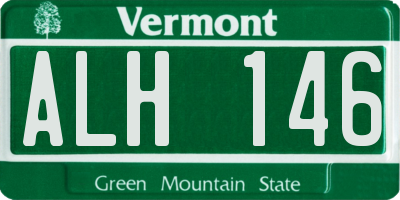 VT license plate ALH146
