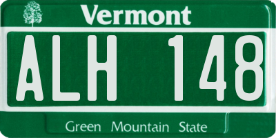 VT license plate ALH148
