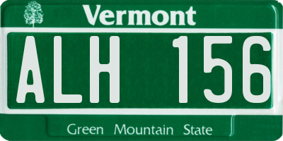 VT license plate ALH156