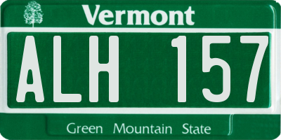 VT license plate ALH157