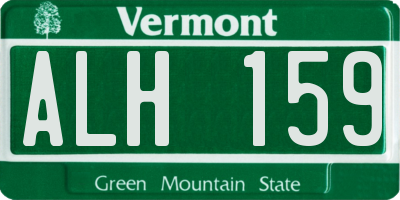 VT license plate ALH159