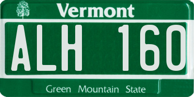 VT license plate ALH160