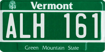 VT license plate ALH161