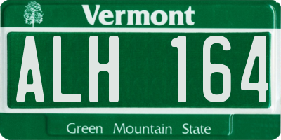 VT license plate ALH164