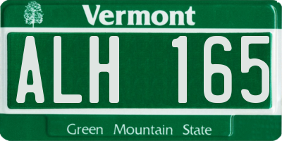 VT license plate ALH165
