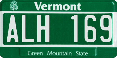 VT license plate ALH169