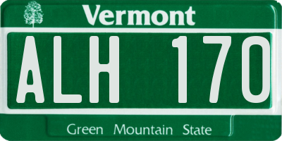 VT license plate ALH170