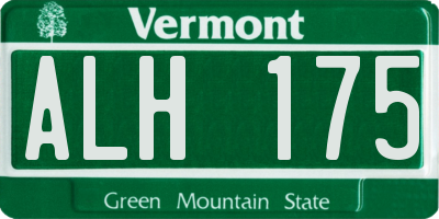 VT license plate ALH175