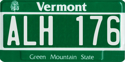 VT license plate ALH176