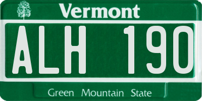 VT license plate ALH190