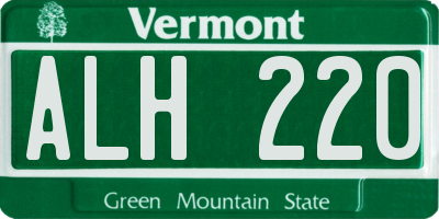 VT license plate ALH220