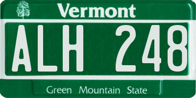 VT license plate ALH248