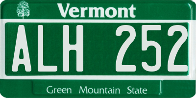 VT license plate ALH252