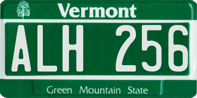 VT license plate ALH256