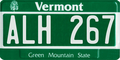VT license plate ALH267