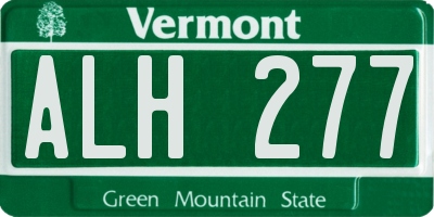 VT license plate ALH277