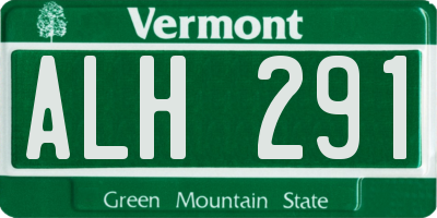 VT license plate ALH291
