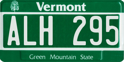 VT license plate ALH295