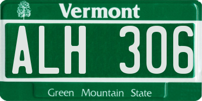 VT license plate ALH306