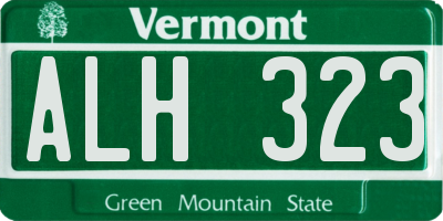 VT license plate ALH323