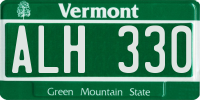 VT license plate ALH330