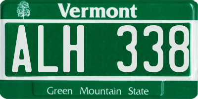 VT license plate ALH338