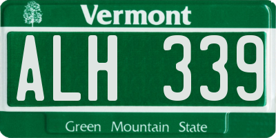 VT license plate ALH339