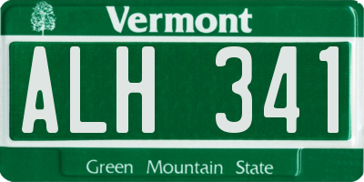 VT license plate ALH341