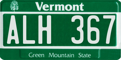 VT license plate ALH367