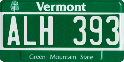 VT license plate ALH393