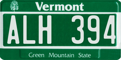 VT license plate ALH394