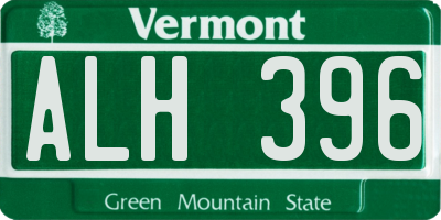 VT license plate ALH396