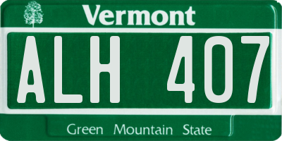 VT license plate ALH407