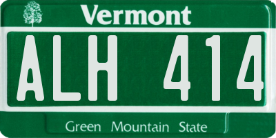 VT license plate ALH414