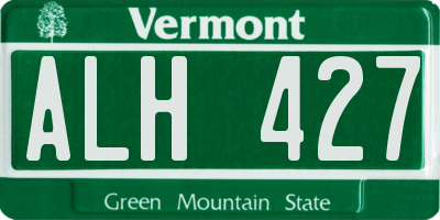 VT license plate ALH427