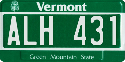 VT license plate ALH431