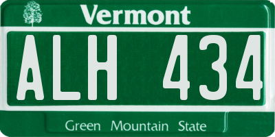 VT license plate ALH434