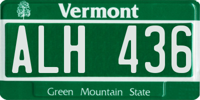 VT license plate ALH436