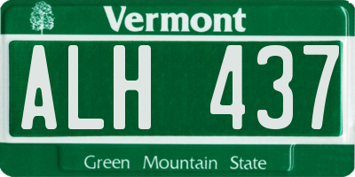 VT license plate ALH437