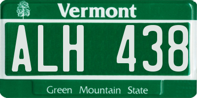 VT license plate ALH438