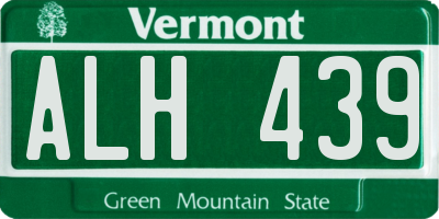 VT license plate ALH439